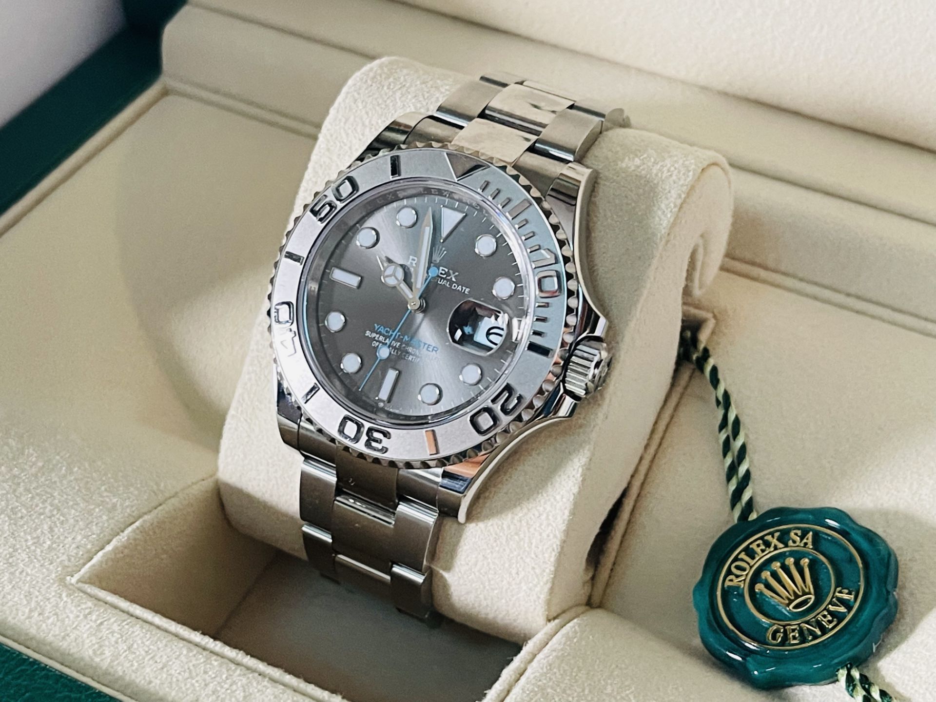 ** ON SALE ** Rolex Yacht Master 40mm Oystersteel and platinum 2020 Year Slate Dial ** Full Set** - Bild 5 aus 18