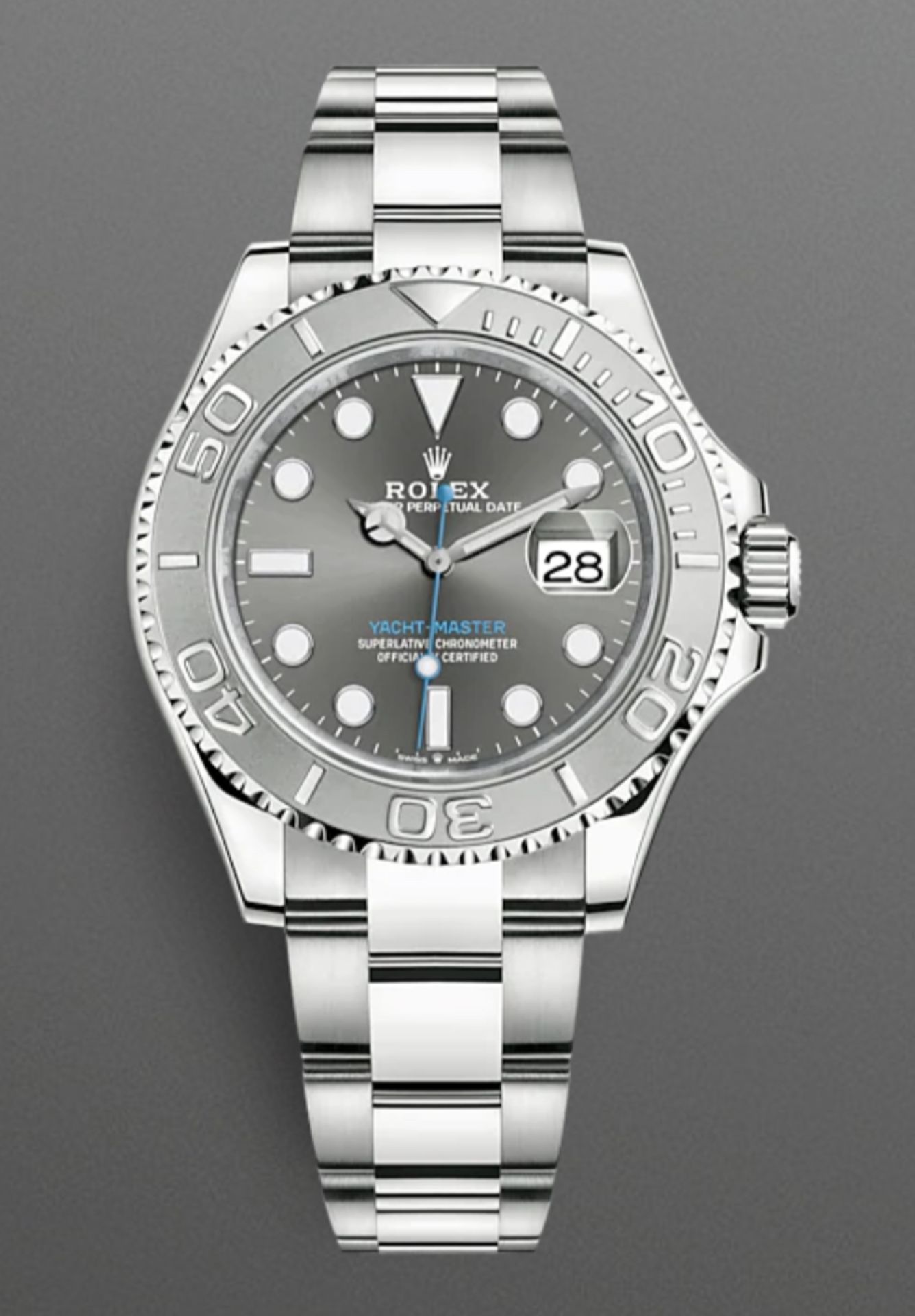 ** ON SALE ** Rolex Yacht Master 40mm Oystersteel and platinum 2020 Year Slate Dial ** Full Set** - Image 2 of 18