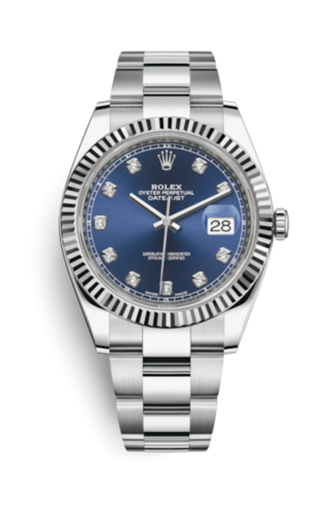 ** ON SALE ** Rolex Date-Just 41mm White Gold OysterSteel 2021 Blue Diamond Dial ** Brand New ** - Image 2 of 3