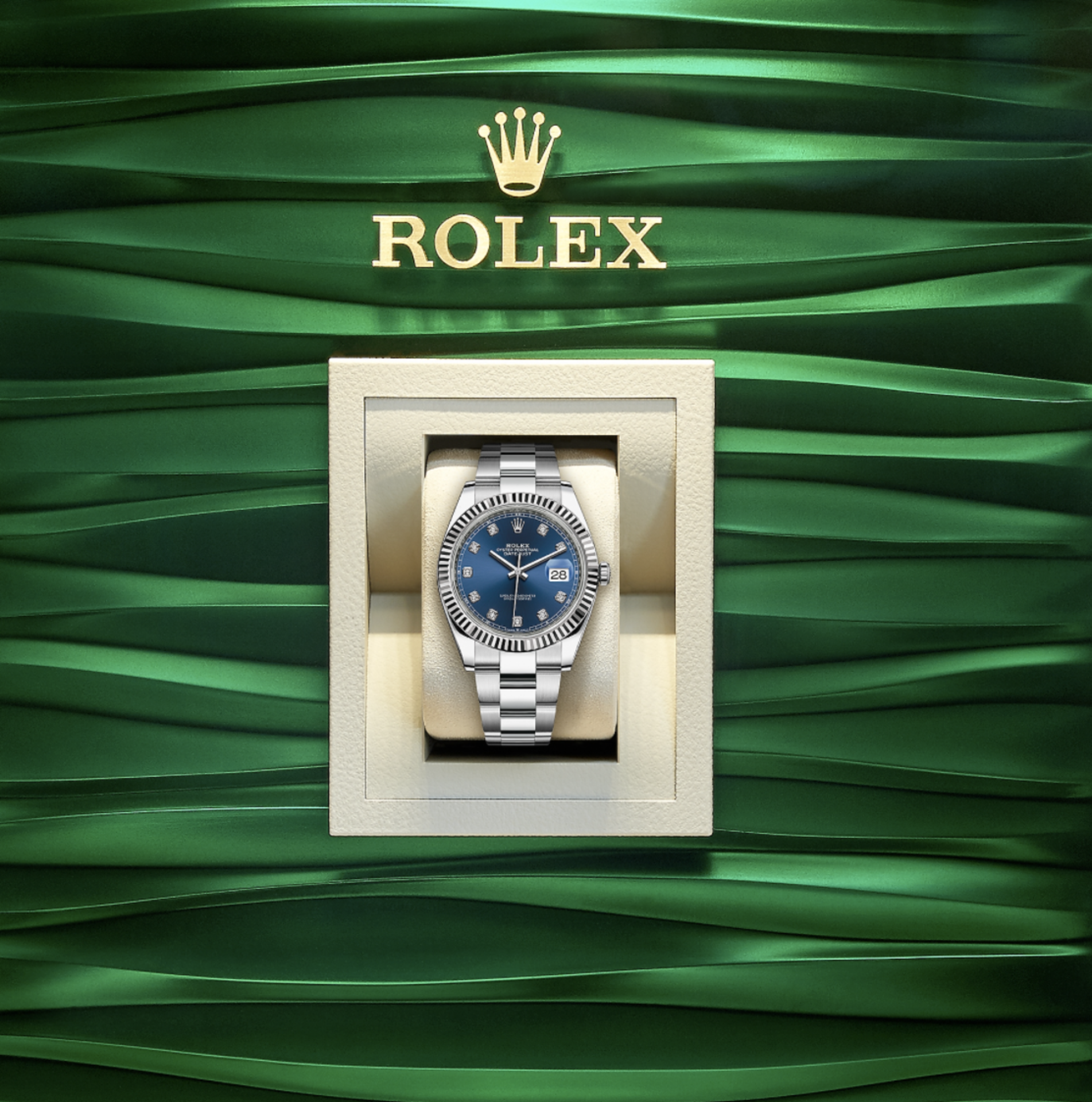 ** ON SALE ** Rolex Date-Just 41mm White Gold OysterSteel 2021 Blue Diamond Dial ** Brand New ** - Image 3 of 3