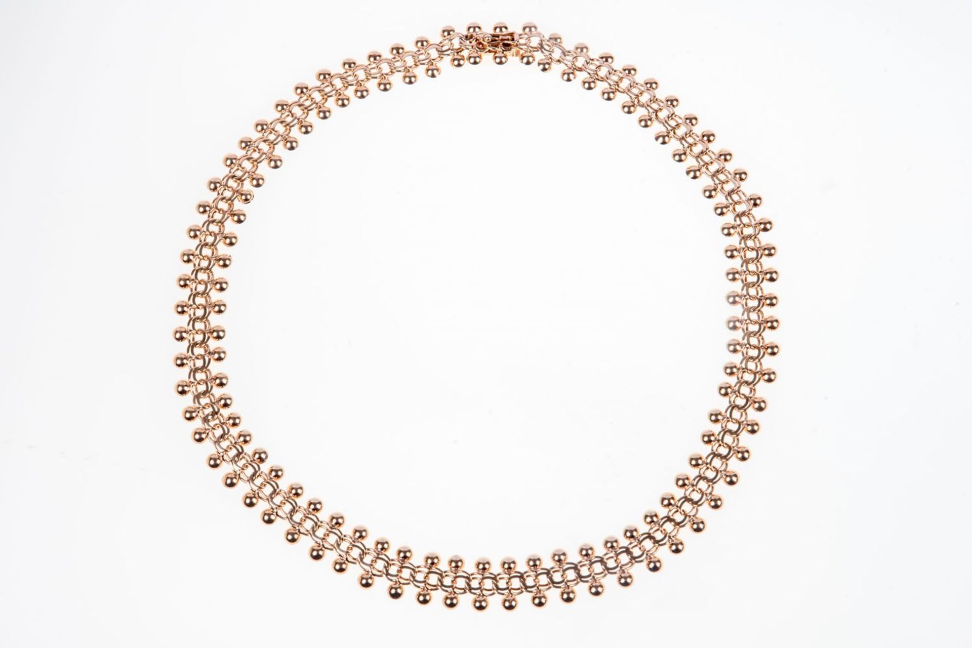 Collier585 er Gelbgold, Nestor Westerback, Helsinki 1960, L.: 42 cm, 24,6 g.