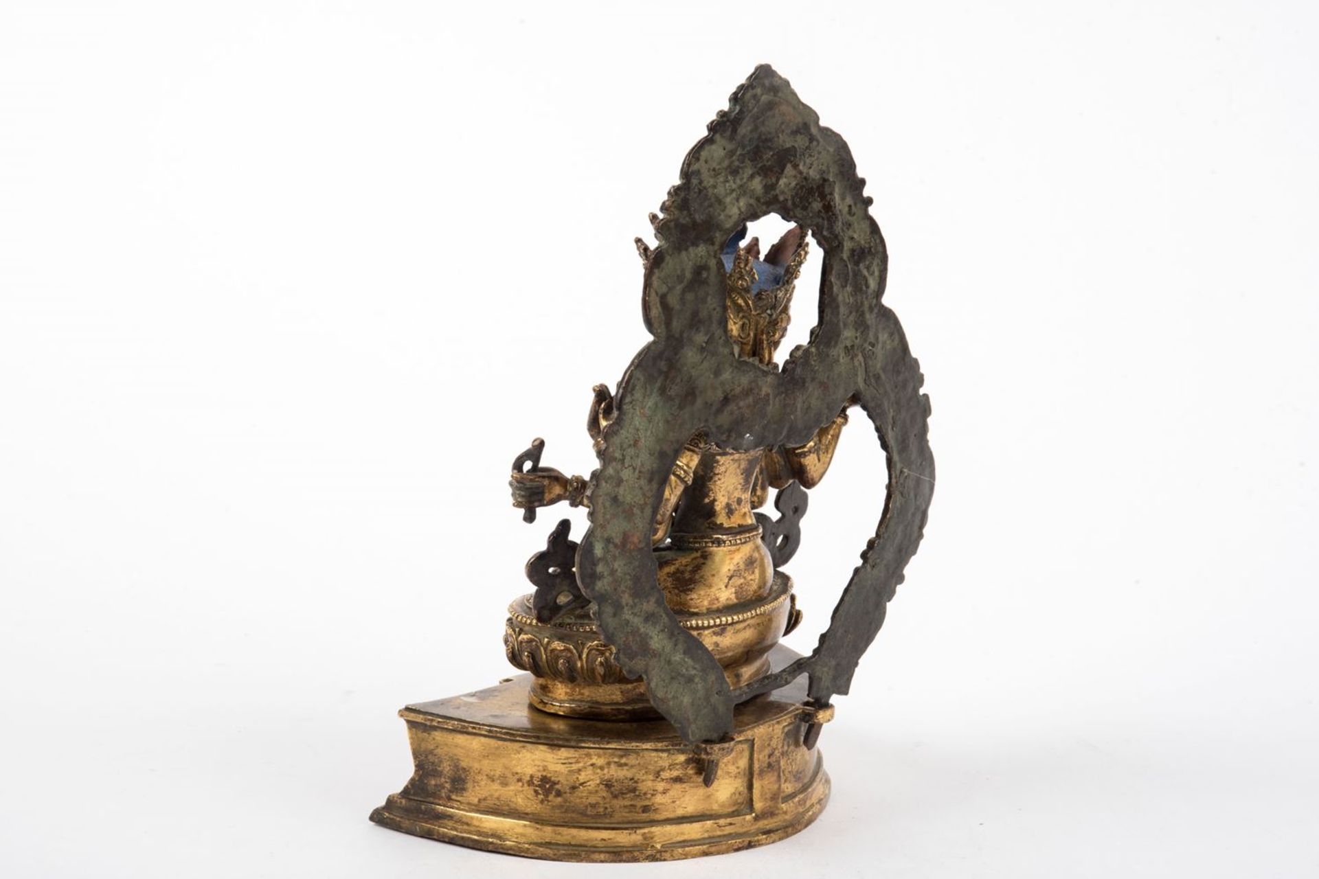 Buddha UsnisavijayaBronze vergoldet. Die Göttin der Erleuchtungserhöhung, mit drei Köpfen und acht - Image 3 of 5