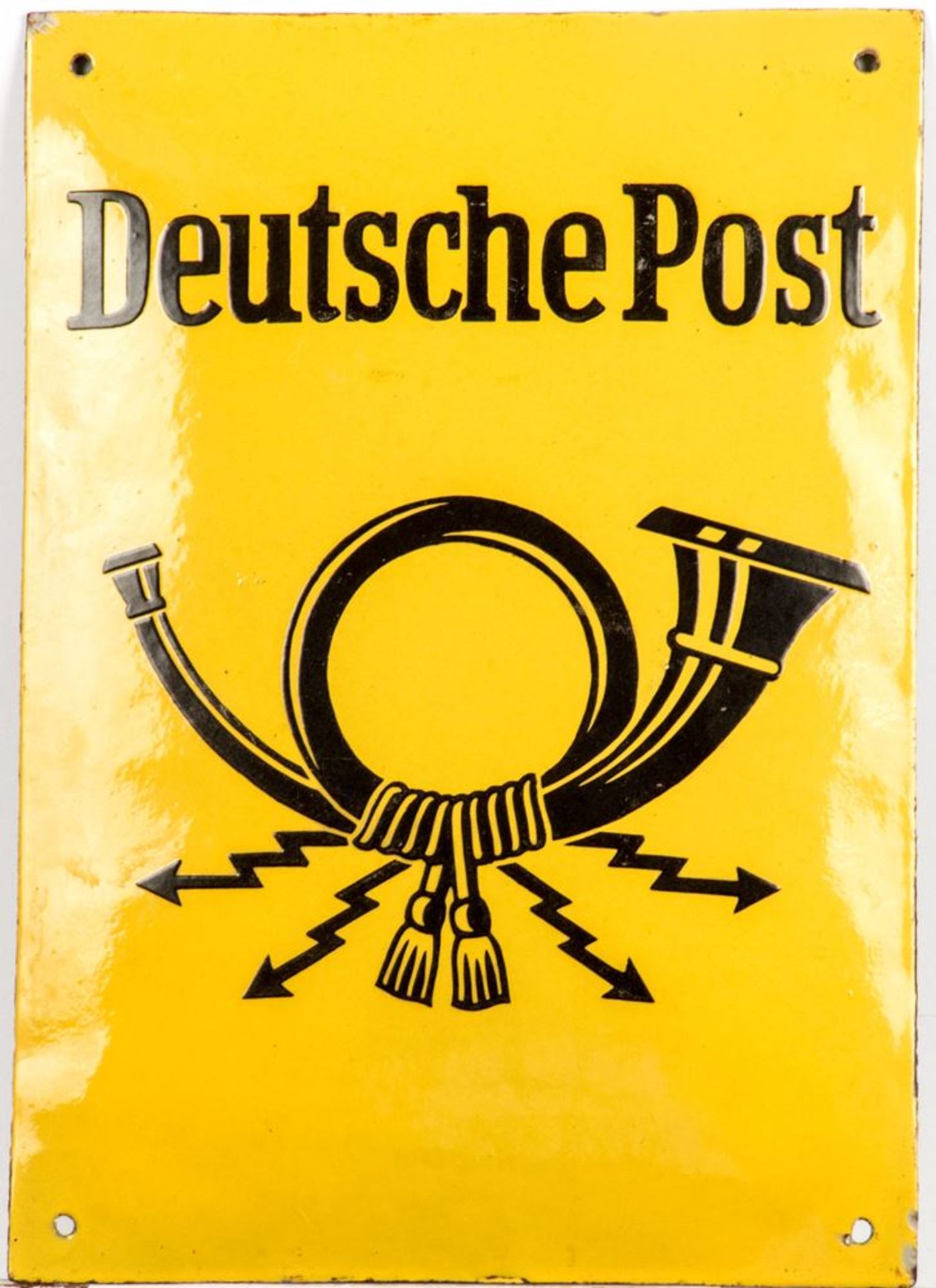 Deutsche Post Emailschild gewölbt, 41 x 29 cm.