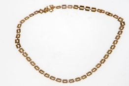 Collier , Nestor Westerback, Helsinki 1971 -Sammlerstück-585 er Gelbgold, L.: 42 cm, Gew.: 11 g.