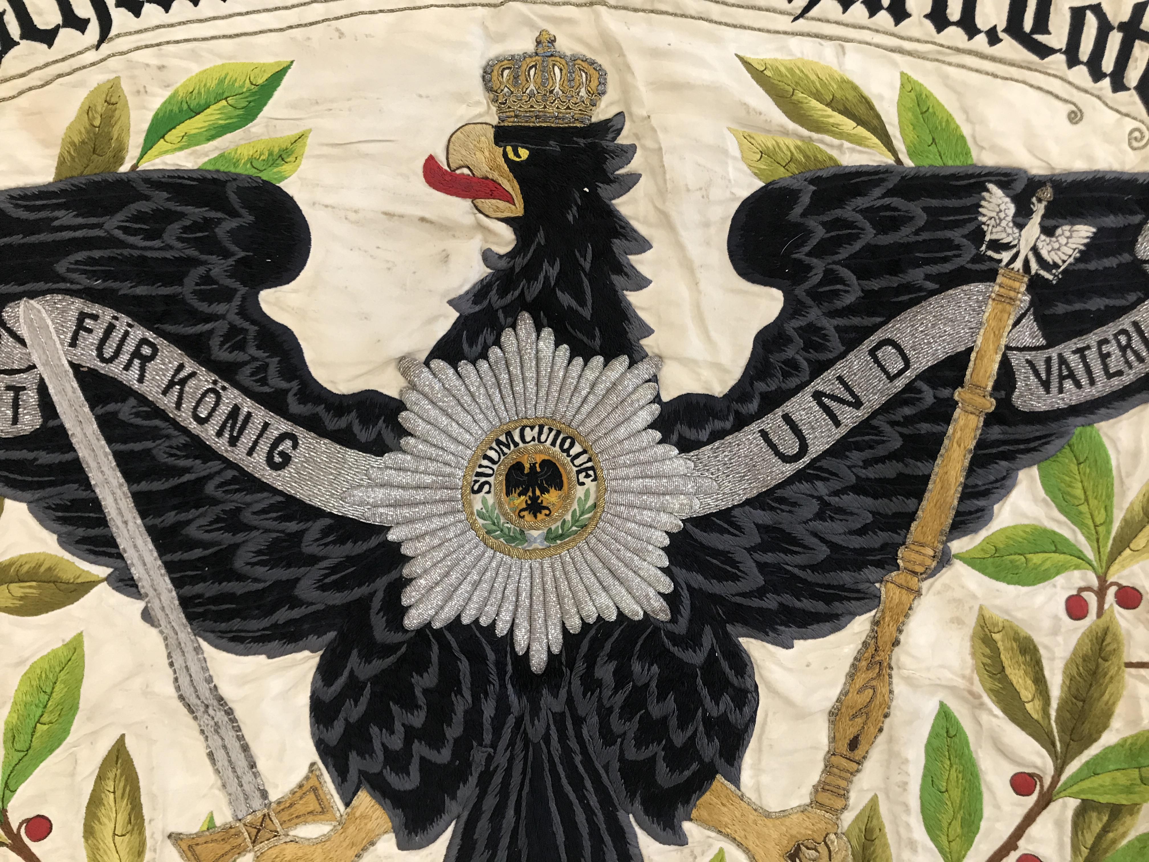 Prussian Veteran's Association banner, Order of the Black Eagle early 20th century the rectangular - Image 4 of 7