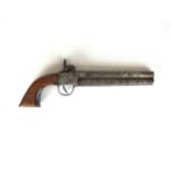 Continental double-barrelled pistol, 19th century