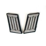 A pair of Third Reich German Heer (Army) Engineer Officer's collar tabs with black piping (2)