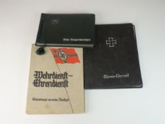 Three empty German Third Reich photograph albums