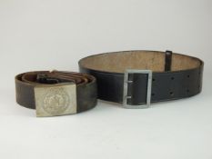Two German Army belts with buckles