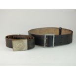 Two German Army belts with buckles
