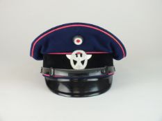 German Third Reich Fire Police Official's visor cap