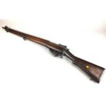 A Lee Enfield No 4 mark I*.303 rifle, circa 1942, converted to a .410 shotgun
