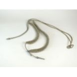 A German Third Reich Wehrmacht (Army) officer’s waffenfrock (dress tunic) silver aiguillette