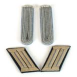 A pair of German WW2 Army Transport/Supply shoulder boards and collar tabs