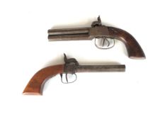Two percussion pistols, 19th century,