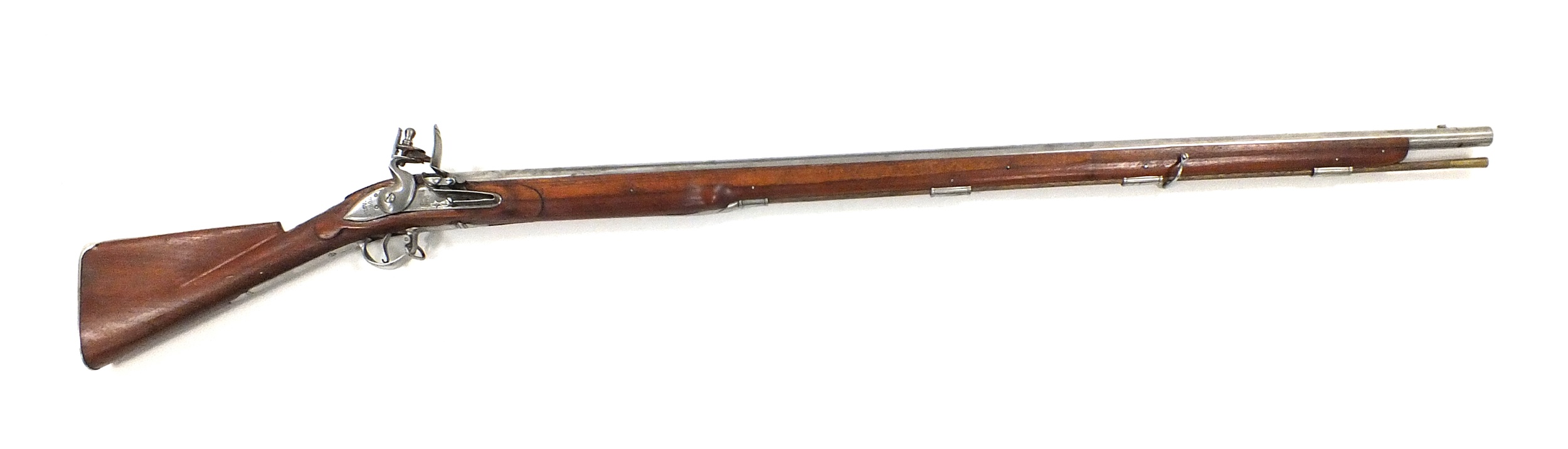 A reproduction Brown Bess flintlock musket