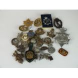 A collection of 30 assorted army, police, Scottish clan, boy scout, a relic WW2 German badge etc