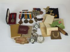 WW1 medals and ephemera