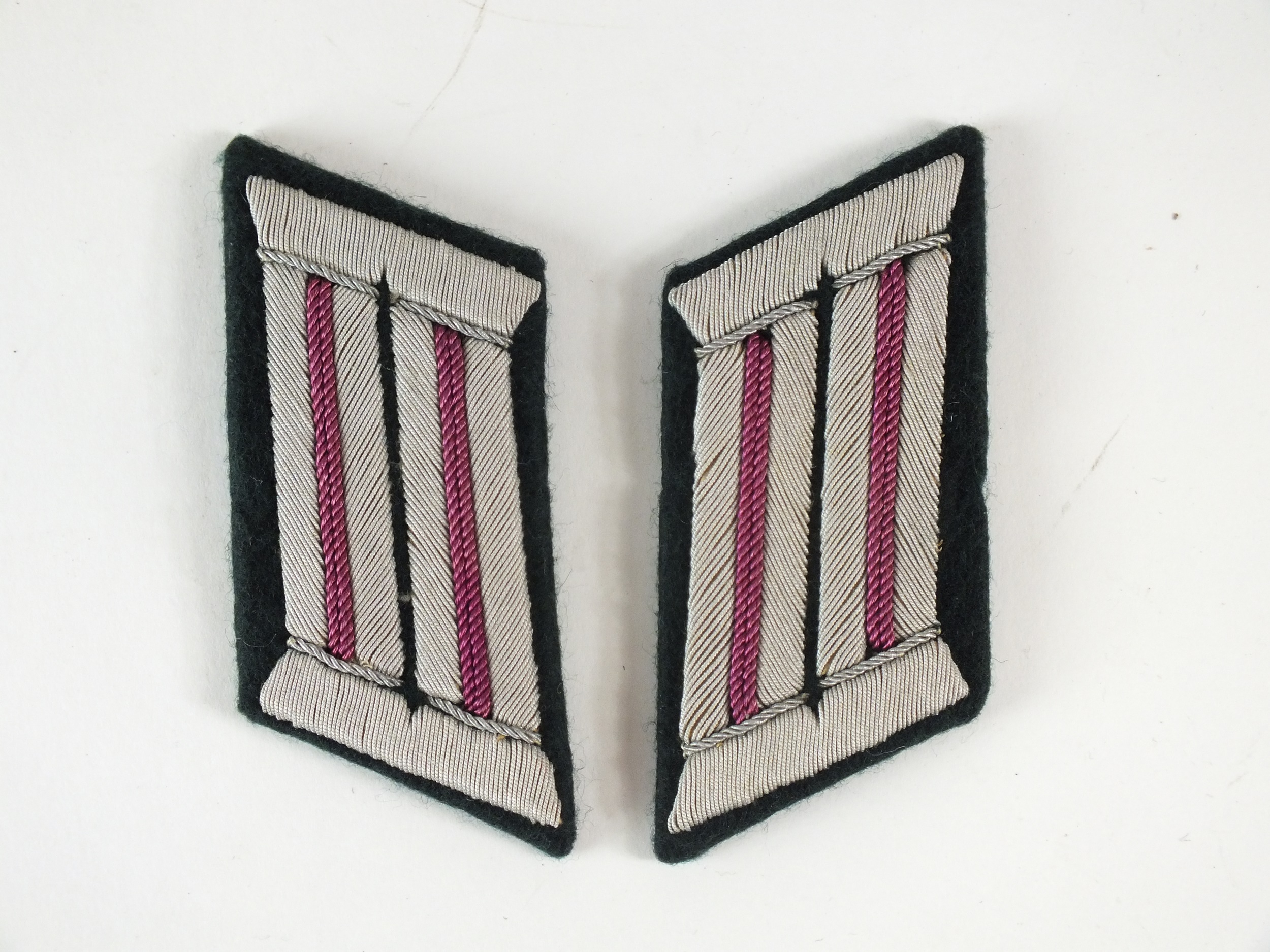 A pair of WW2 German Smoke Troop Officer's collar tabs