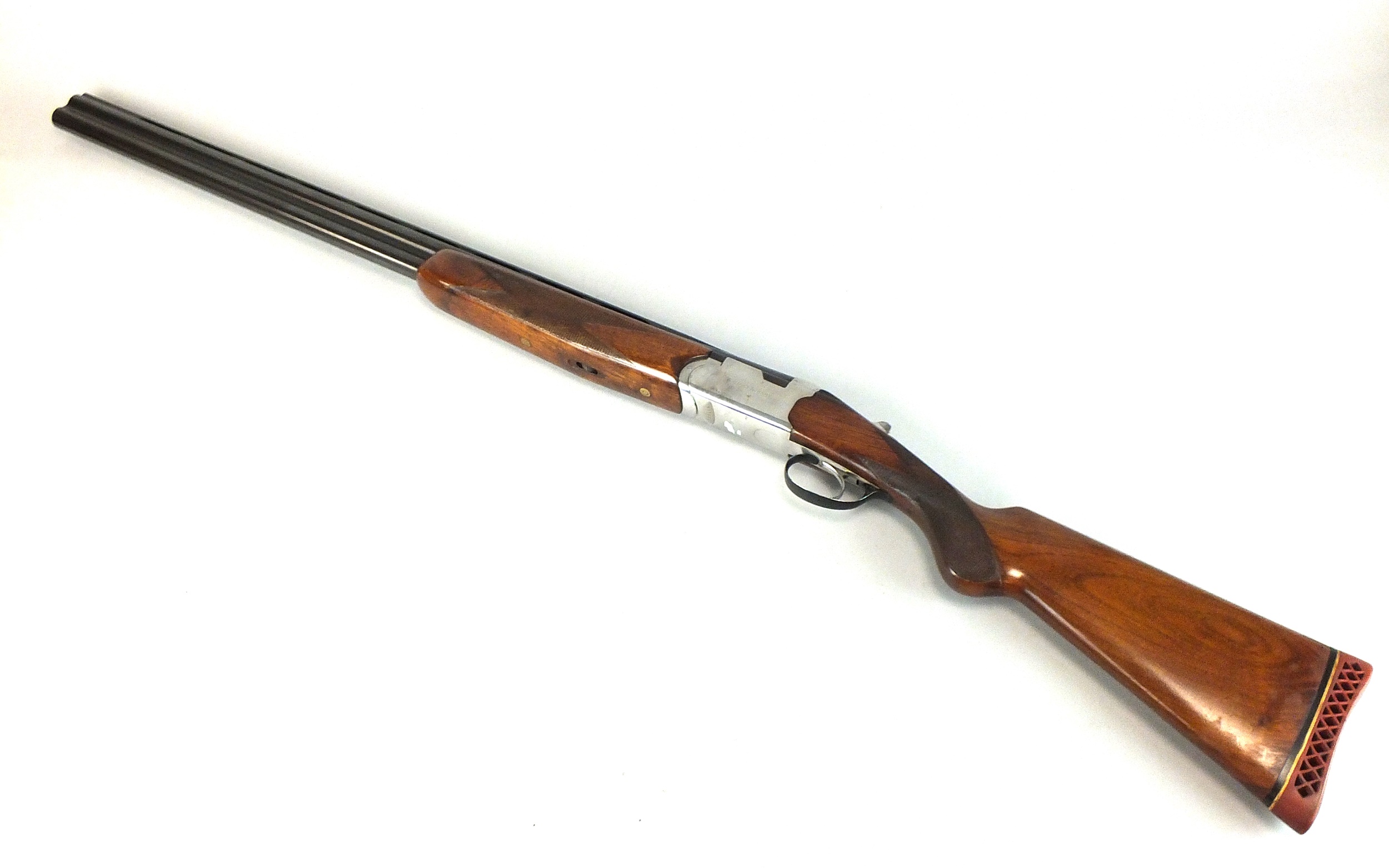 A Webley and Scott 12 bore double barrel shotgun, over and under