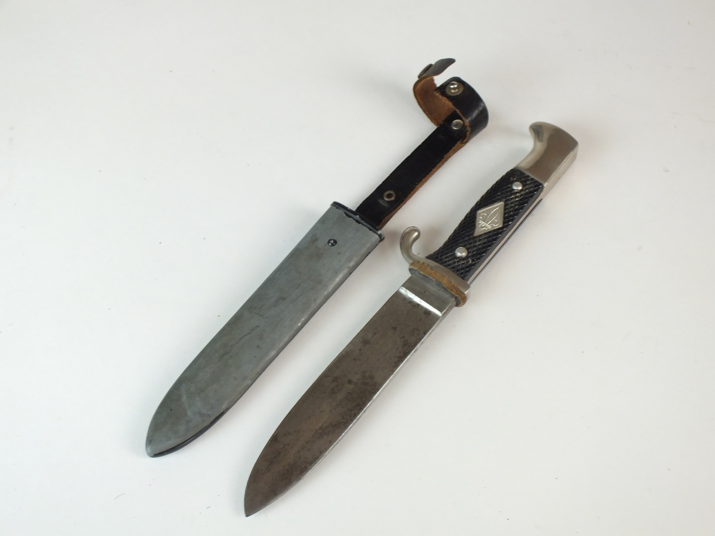 A post-war German Boy Scout Dagger and scabbard