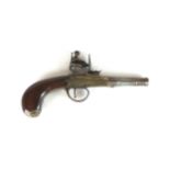 An English flintlock 'Queen Anne' pistol
