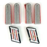 Two pairs of German Third Reich Artillery Lieutenant's shoulder boards together with two pairs of