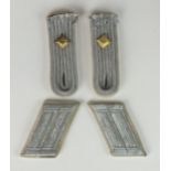 A set of German Third Reich Heer (Army) First Lieutenant's Infantry shoulder boards and collar tabs,