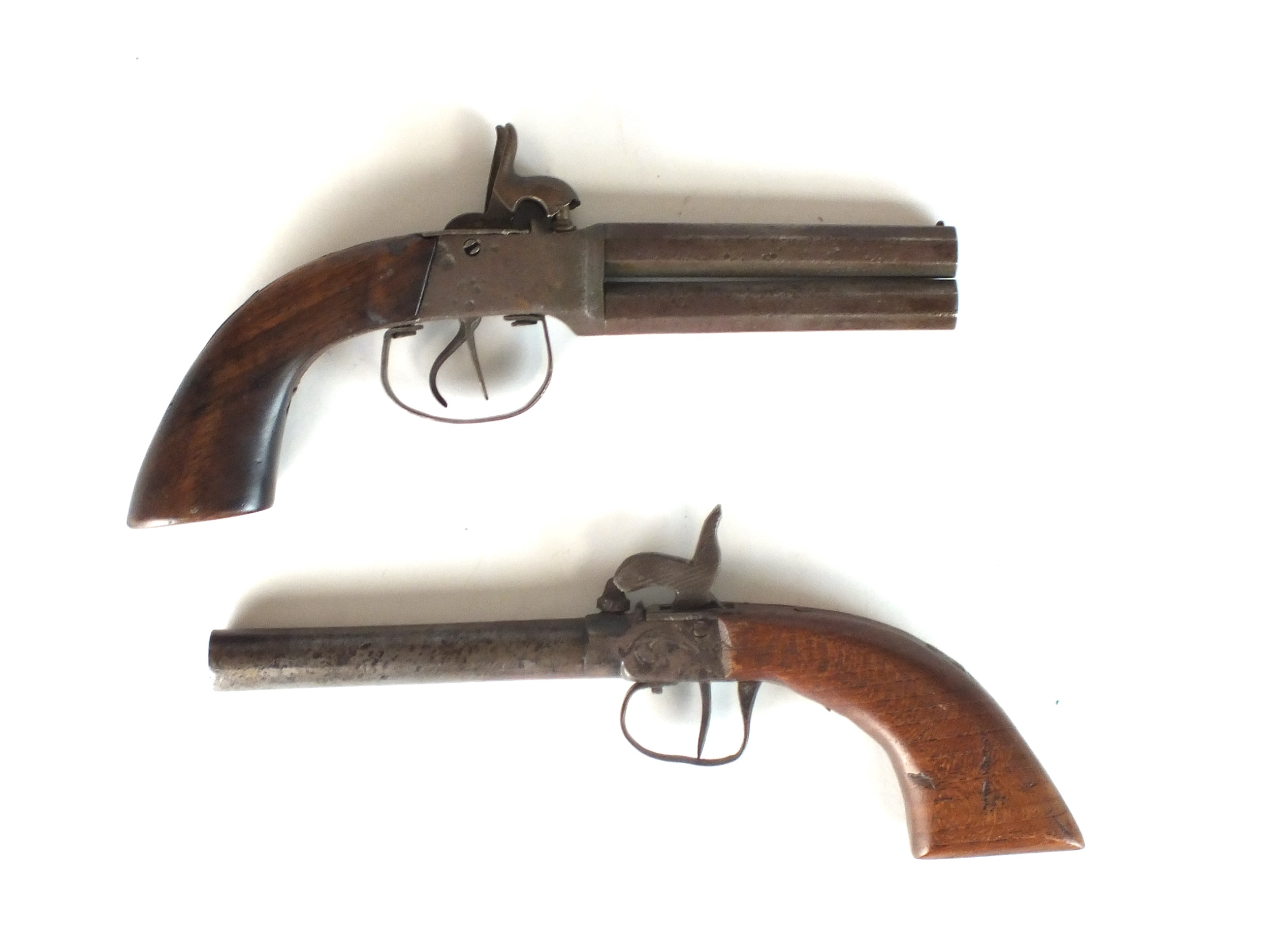 Two percussion pistols, 19th century, - Image 2 of 2