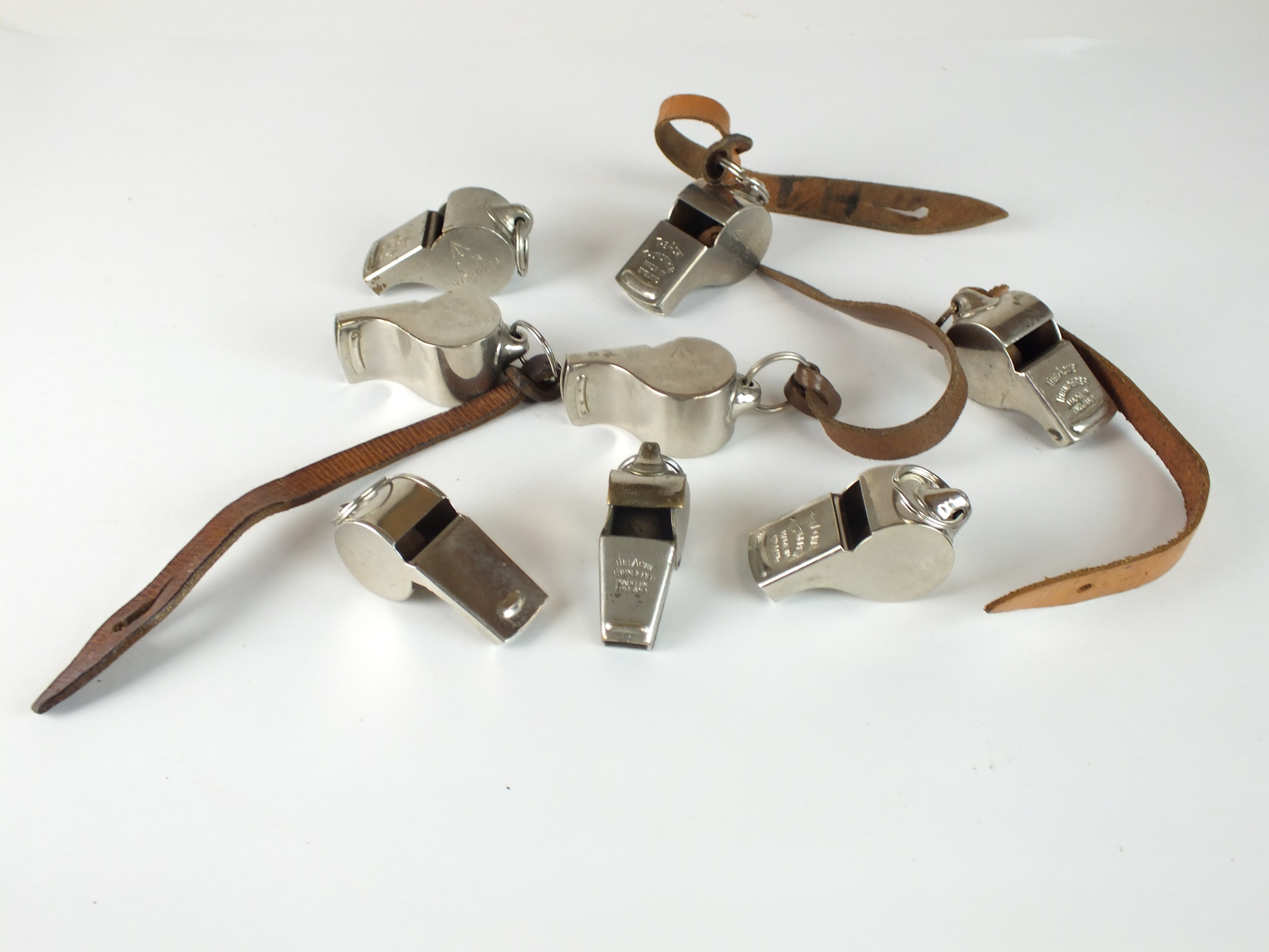 Group of Acme Thunderer whistles