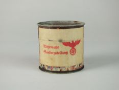 A tin of unopened German Third Reich military issue biscuits