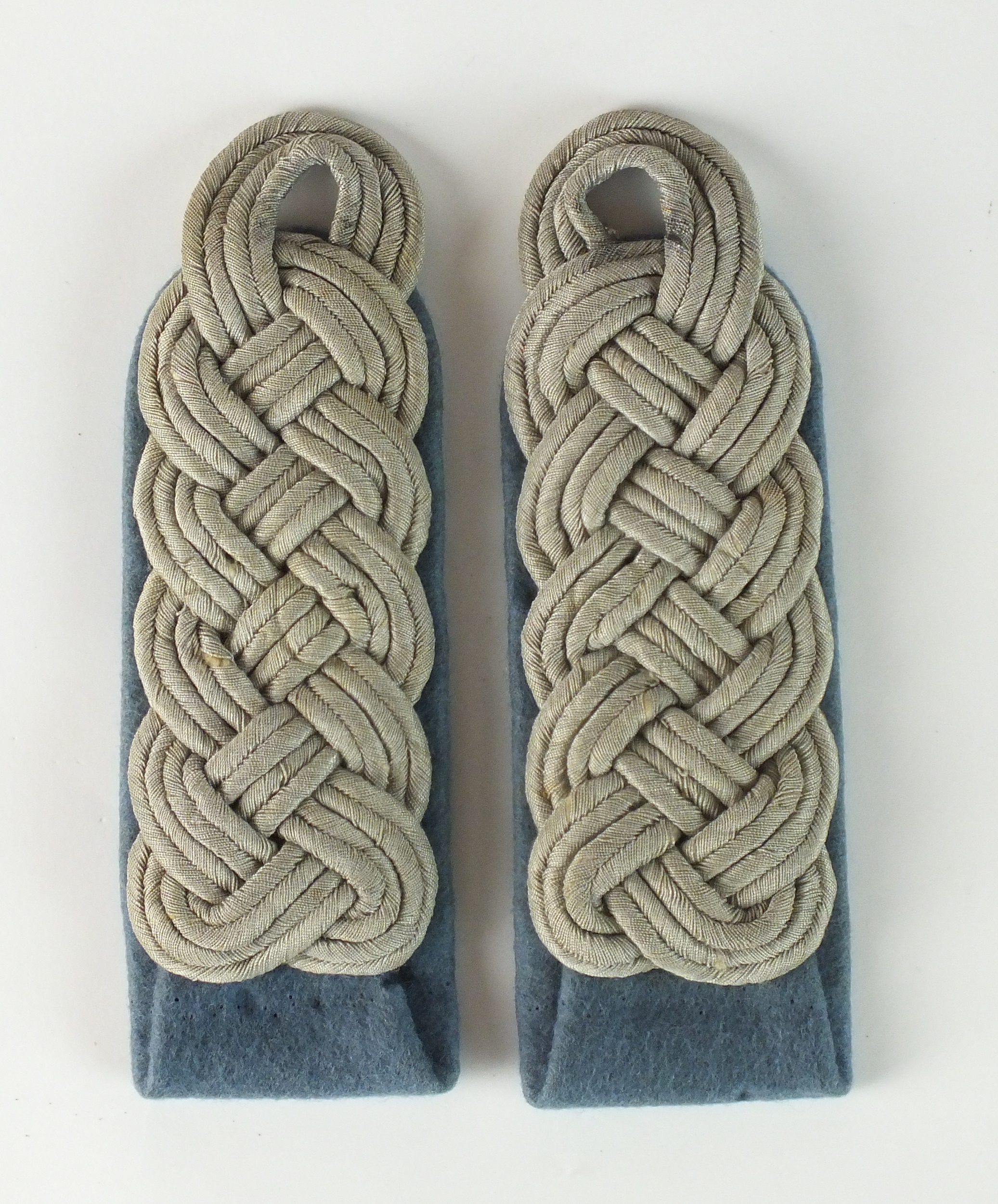 A pair of Third Reich German Army Major's Transport Section shoulder boards with knotted rank