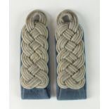 A pair of Third Reich German Army Major's Transport Section shoulder boards with knotted rank