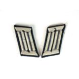 A pair of German Third Reich Heer TSD (military automobile service) officer's collar tabs with