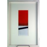 Bernard Farmer (1919-2002) Red, Black and White Abstract, signed and dated1981 lower left, oil on