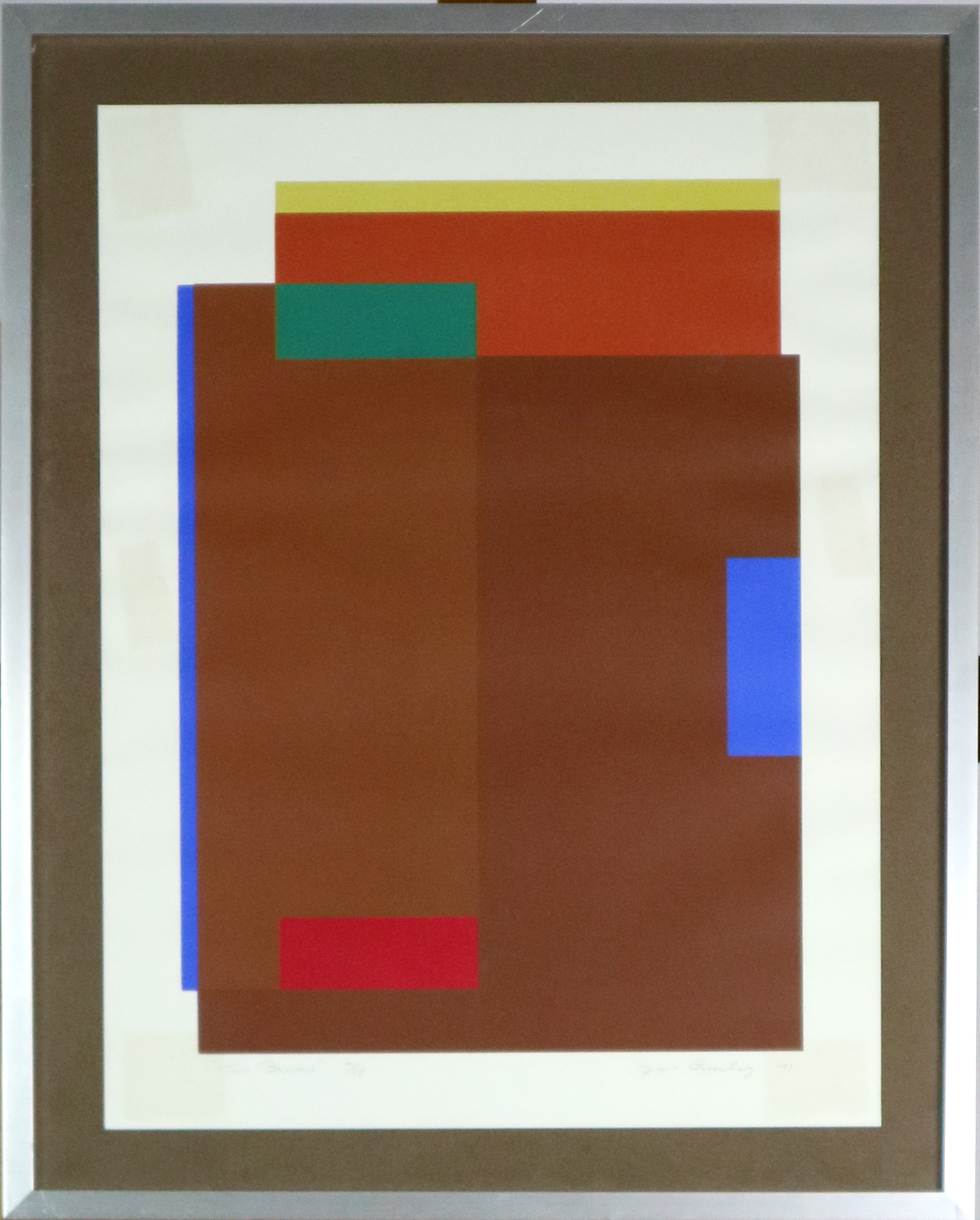 Bob Crossley (1912-2010), Two Browns, screenprint, signed in pencil and dated '71 bottom right, - Image 2 of 4