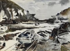 Terry McGlynn (British 1903-1973) Porthclais, signed lower right, watercolour, measurements 36 x