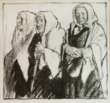 Frank Brangwyn (British 1867-1956) Three Peasant Women, lithograph, signed pencil bottom right,