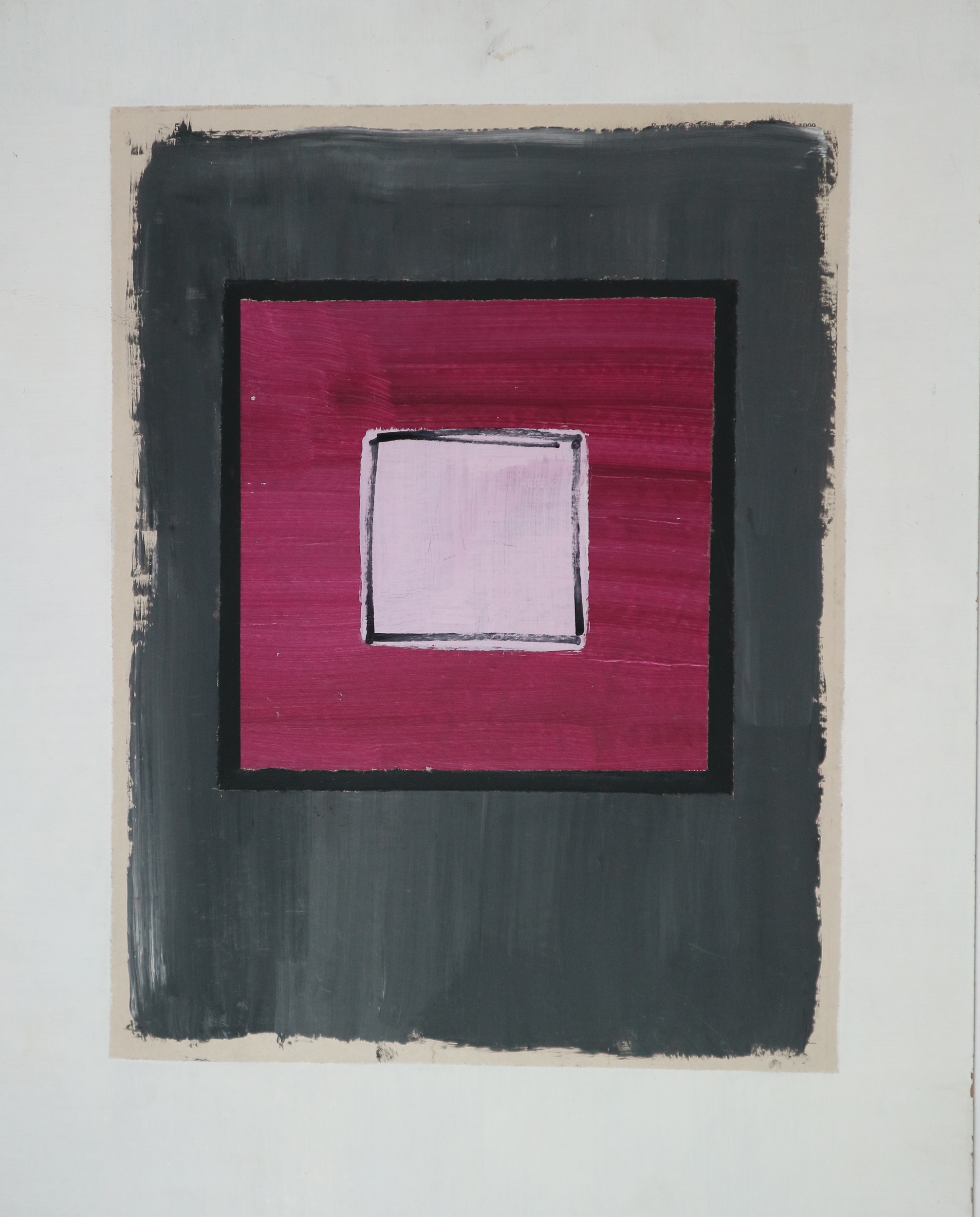 George Holt (British 1924-2005), Four Mixed Media Abstract Works with square forms, mixed media on