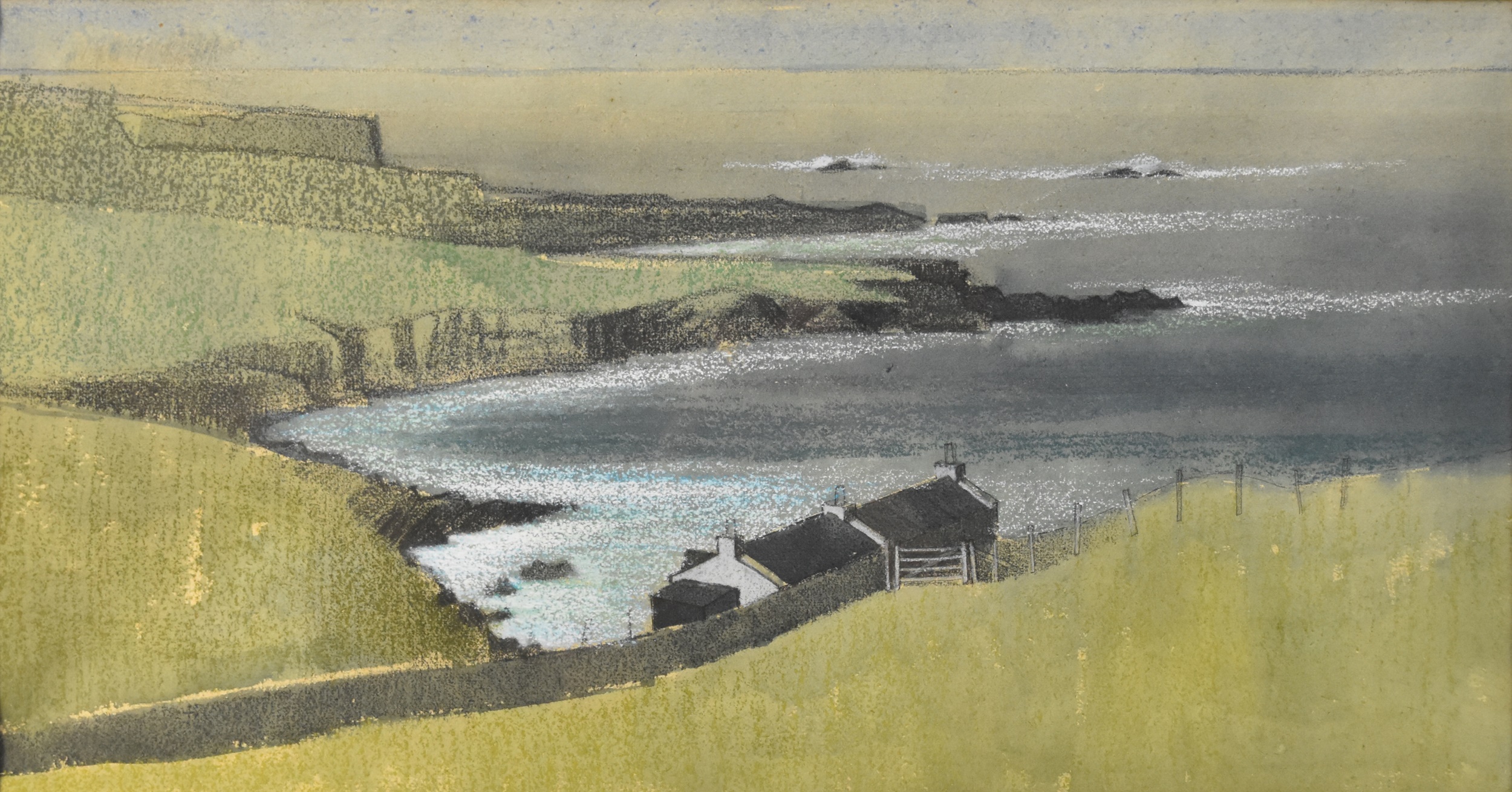 Nicholas Barnham (Scottish b.1939) Cullinoe Landscape, signed verso, pastel and watercolour, - Image 4 of 7