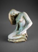 Neil Dalrymple (British Contemporary), Kneeling Nude, signed dated 1988 underneath, ceramic