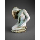 Neil Dalrymple (British Contemporary), Kneeling Nude, signed dated 1988 underneath, ceramic