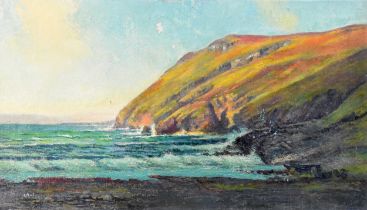Charles Auty (1856-1936) Fleshwick Bay, Isle of Man, signed lower left and titled verso,