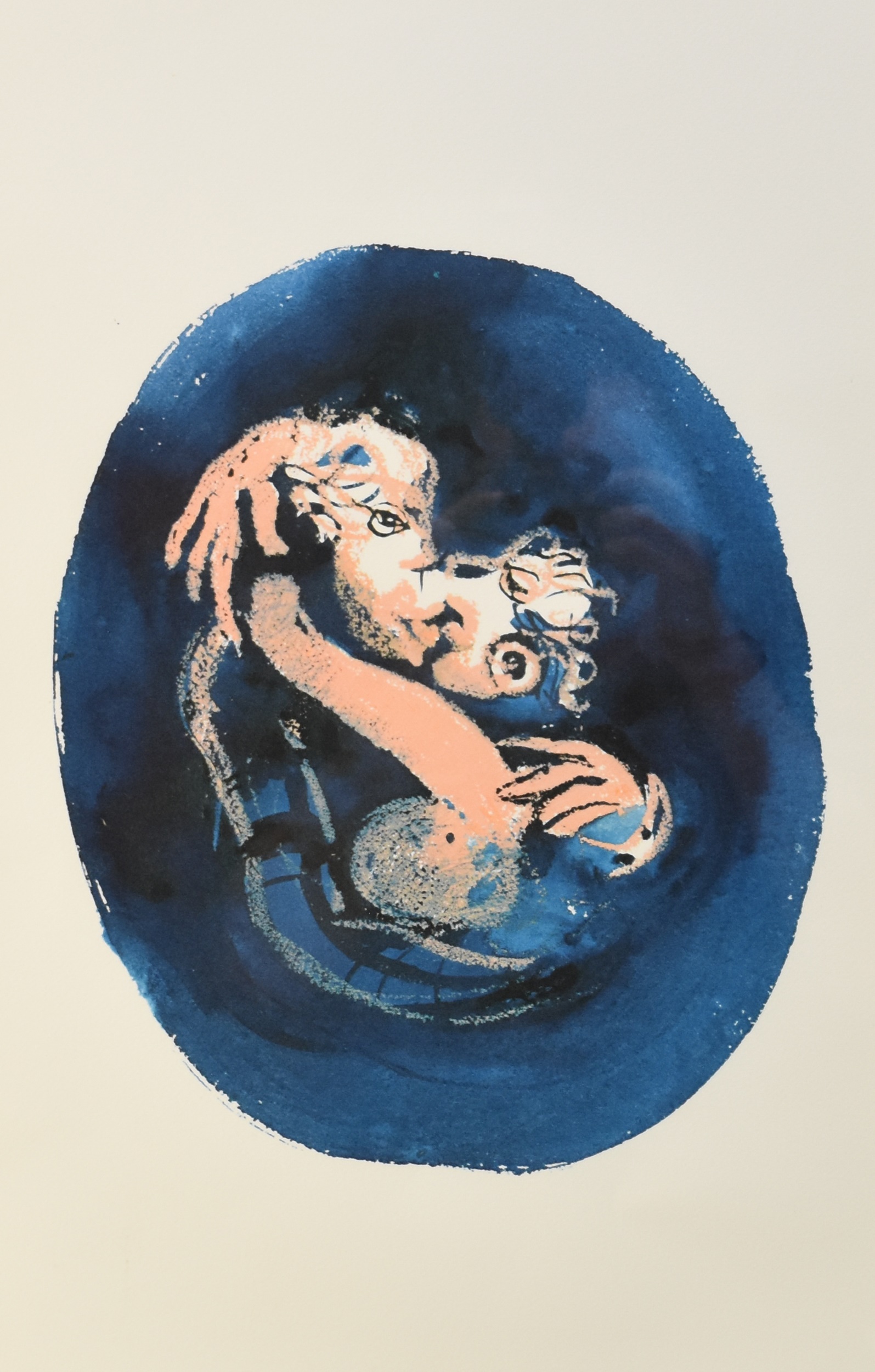 John Piper (British 1903-1992) Indian Love Poems, Embracing Couple, lithograph, measurements 30 x