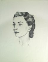 Sir Peter Markham Scott (British 1909-1989) a group of five portraits including British actress Jill