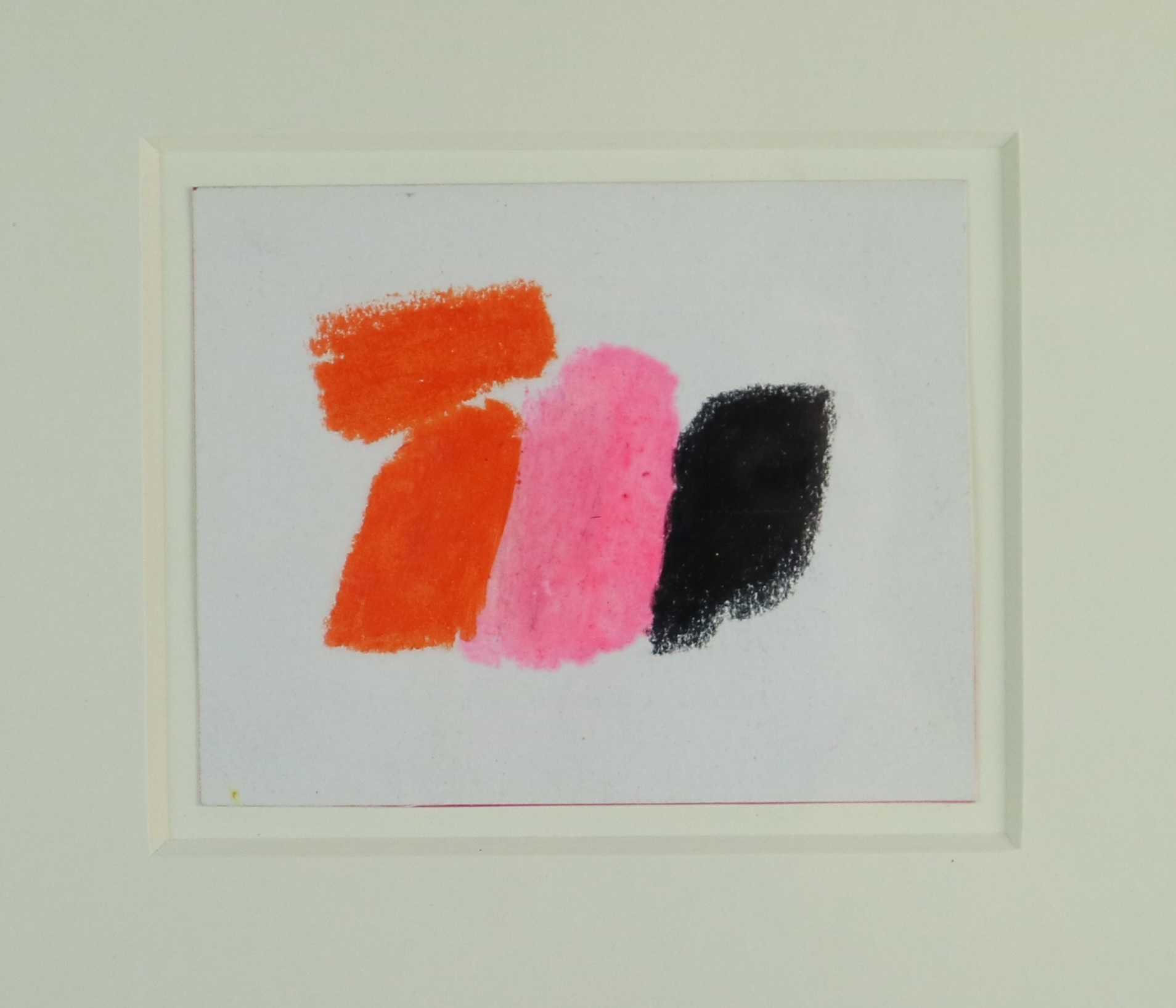 Bernard Farmer (British 1919-2002) Red and Black Abstract, pencil and crayon, measurements 10 x 13.5 - Image 2 of 5