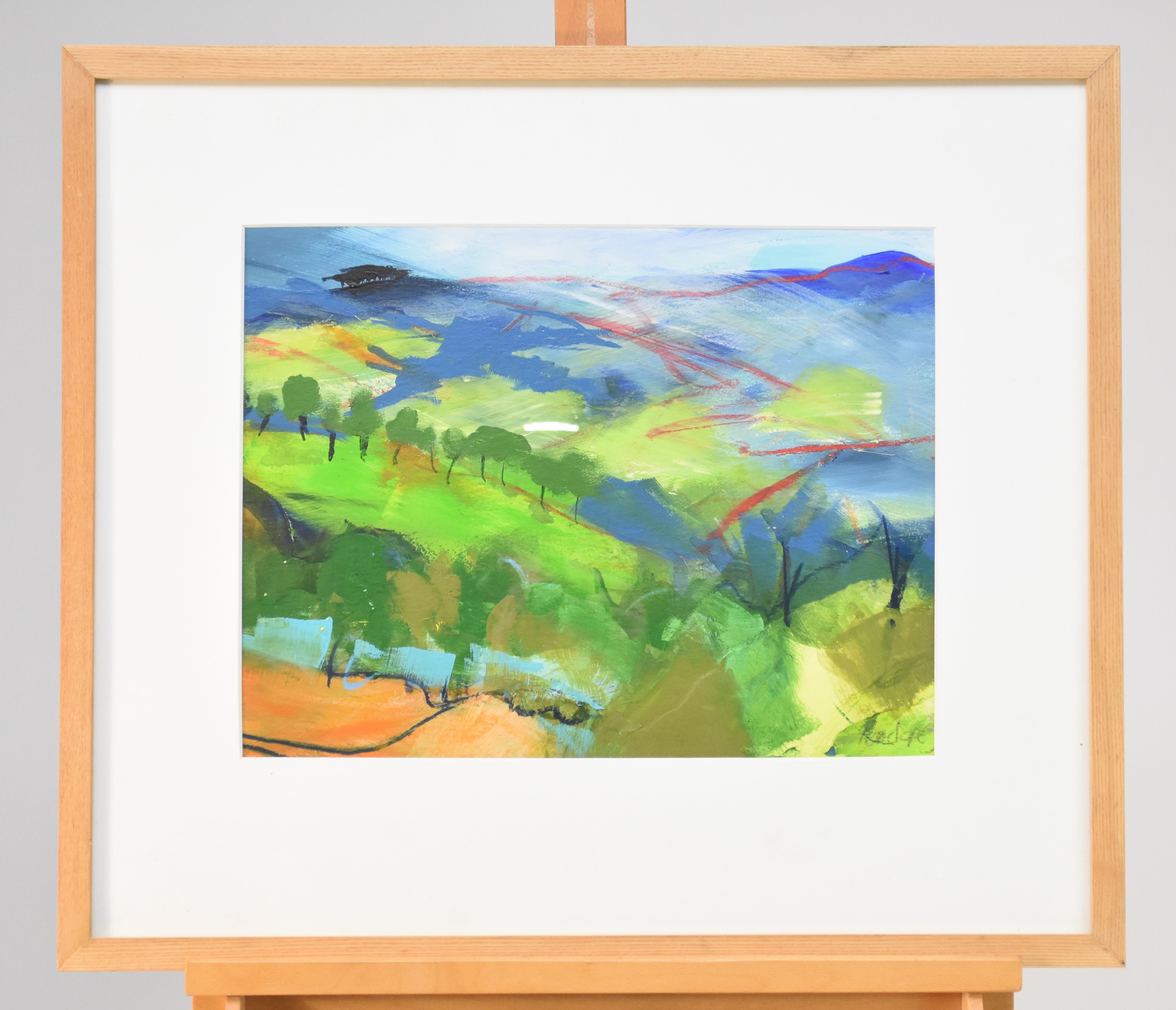 Penelope Timmis (British Contemporary) Brownlow Callow, abstract landscape, signed pencil lower - Image 2 of 2