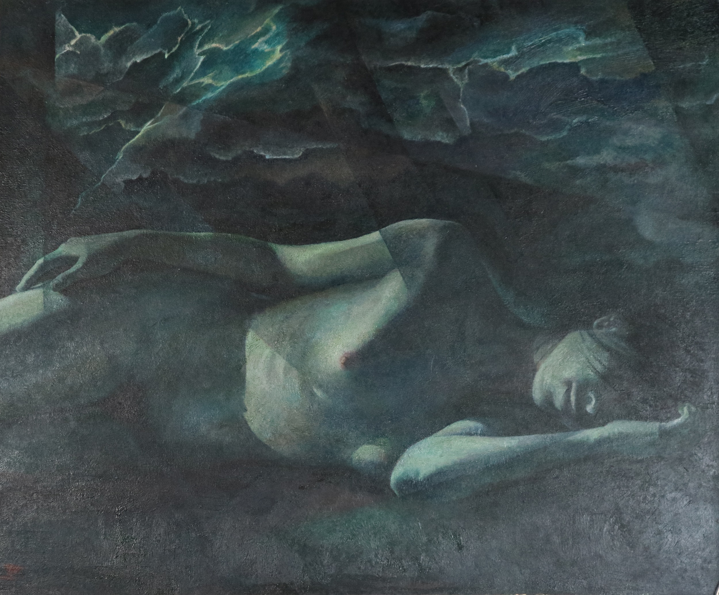 Jia Ke (Chinese 20th-21st Century) Sleeping nude Lying in a Field, signed Jia Ke(?), and dated - Image 3 of 20