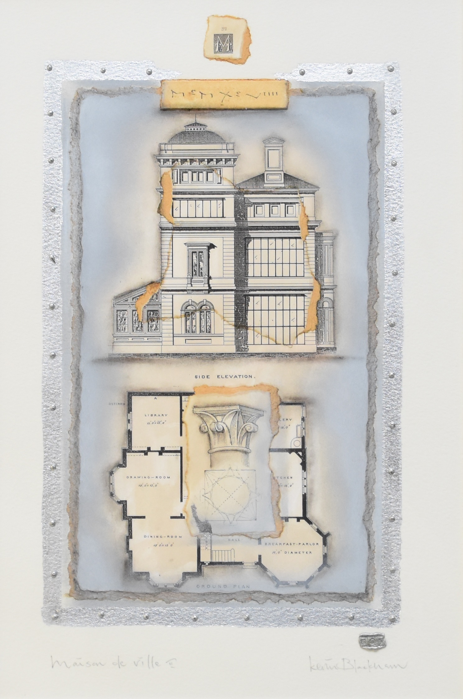 Kevin Blackham (British 20th Century) Maison de Ville, signed lower right, measurements 43 x 25