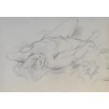 Arthur Broadbent (Irish 1909-1994) Nude Studies, pencil on paper, measurements 36.5 x 52 cm, frame